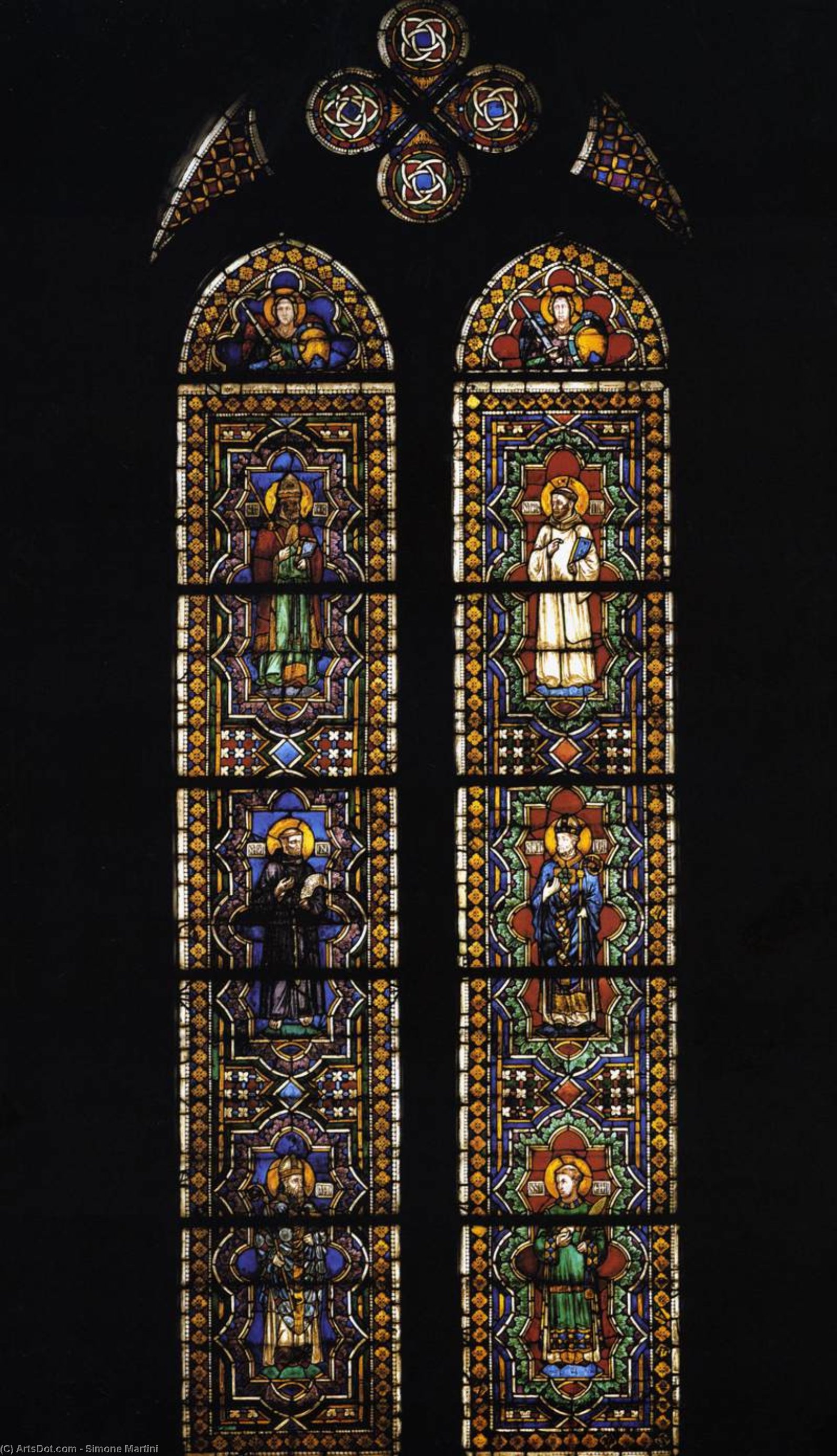 WikiOO.org - 백과 사전 - 회화, 삽화 Simone Martini - Window