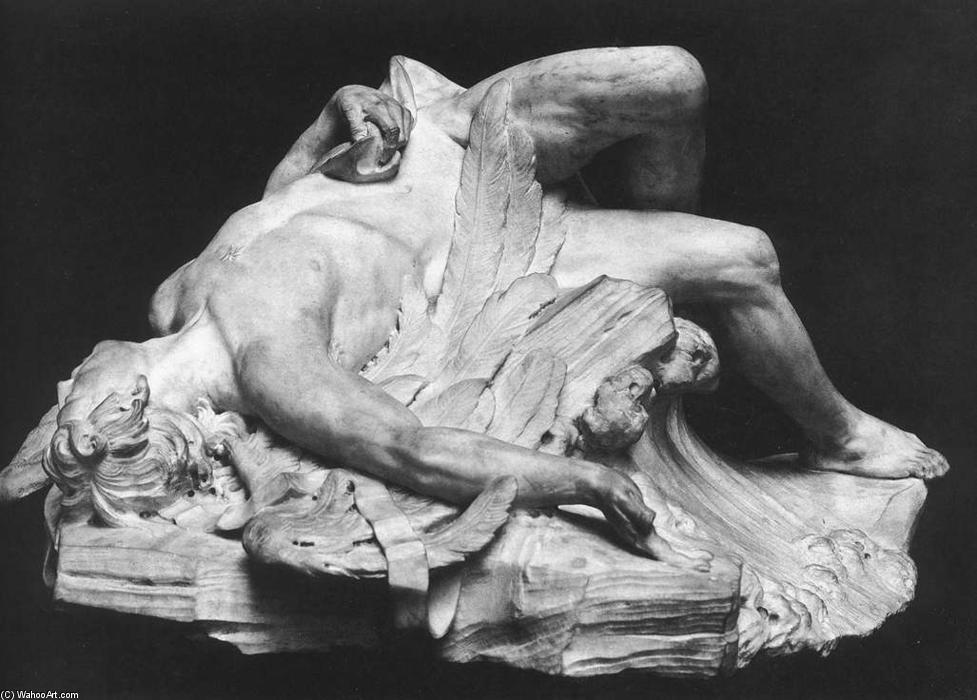 Wikioo.org – La Enciclopedia de las Bellas Artes - Pintura, Obras de arte de Paul Ambroise Slodtz - The Dead Ícaro