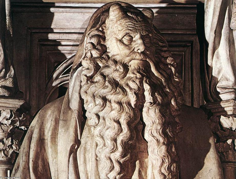 Wikioo.org - Die Enzyklopädie bildender Kunst - Malerei, Kunstwerk von Claus Sluter - Gut of Moses : Moses ( ausschnitt )