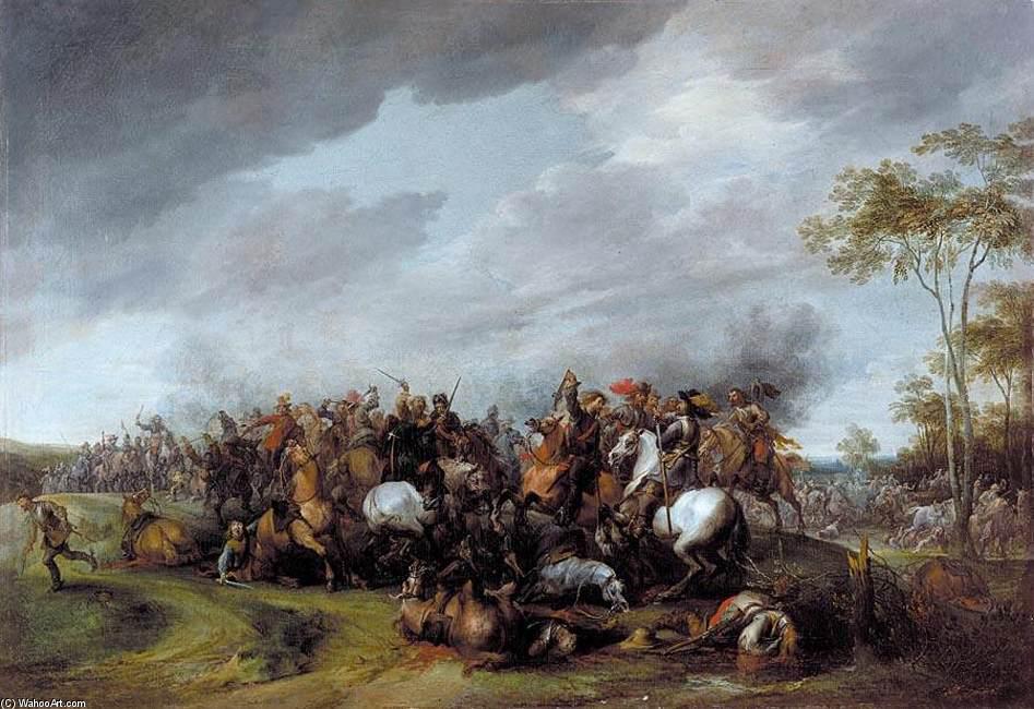 Wikioo.org - The Encyclopedia of Fine Arts - Painting, Artwork by Pieter Snayers - A Cavalry Engagement