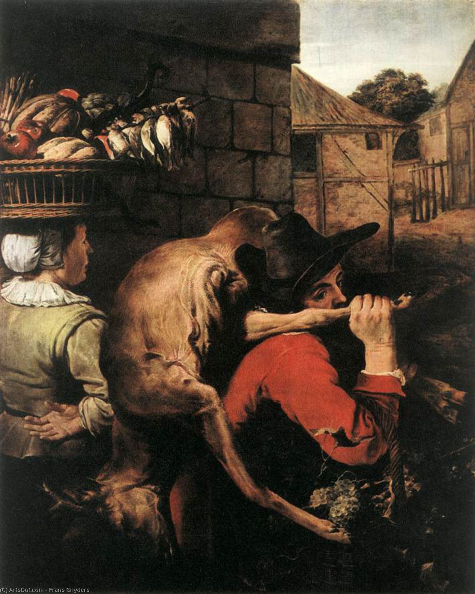 Wikioo.org - Die Enzyklopädie bildender Kunst - Malerei, Kunstwerk von Frans Snyders - zurück aus der  jagd