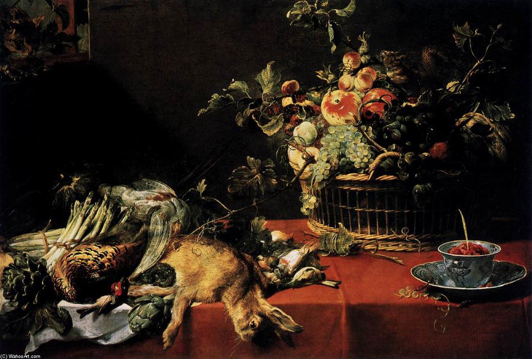 Wikioo.org - The Encyclopedia of Fine Arts - Painting, Artwork by Frans Snyders - Still-Life with Fruit Basket and Game