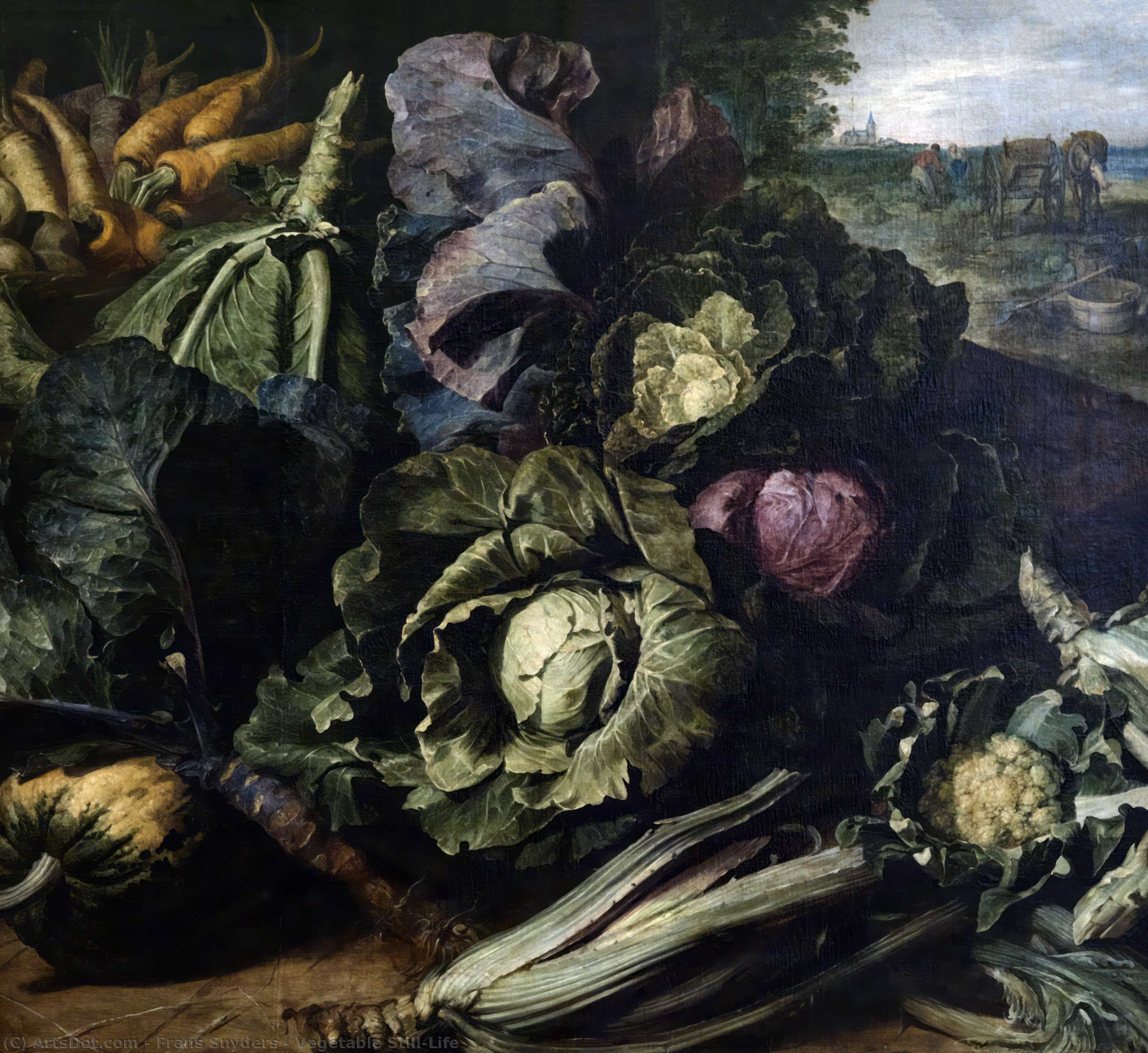 WikiOO.org - Enciklopedija dailės - Tapyba, meno kuriniai Frans Snyders - Vegetable Still-Life