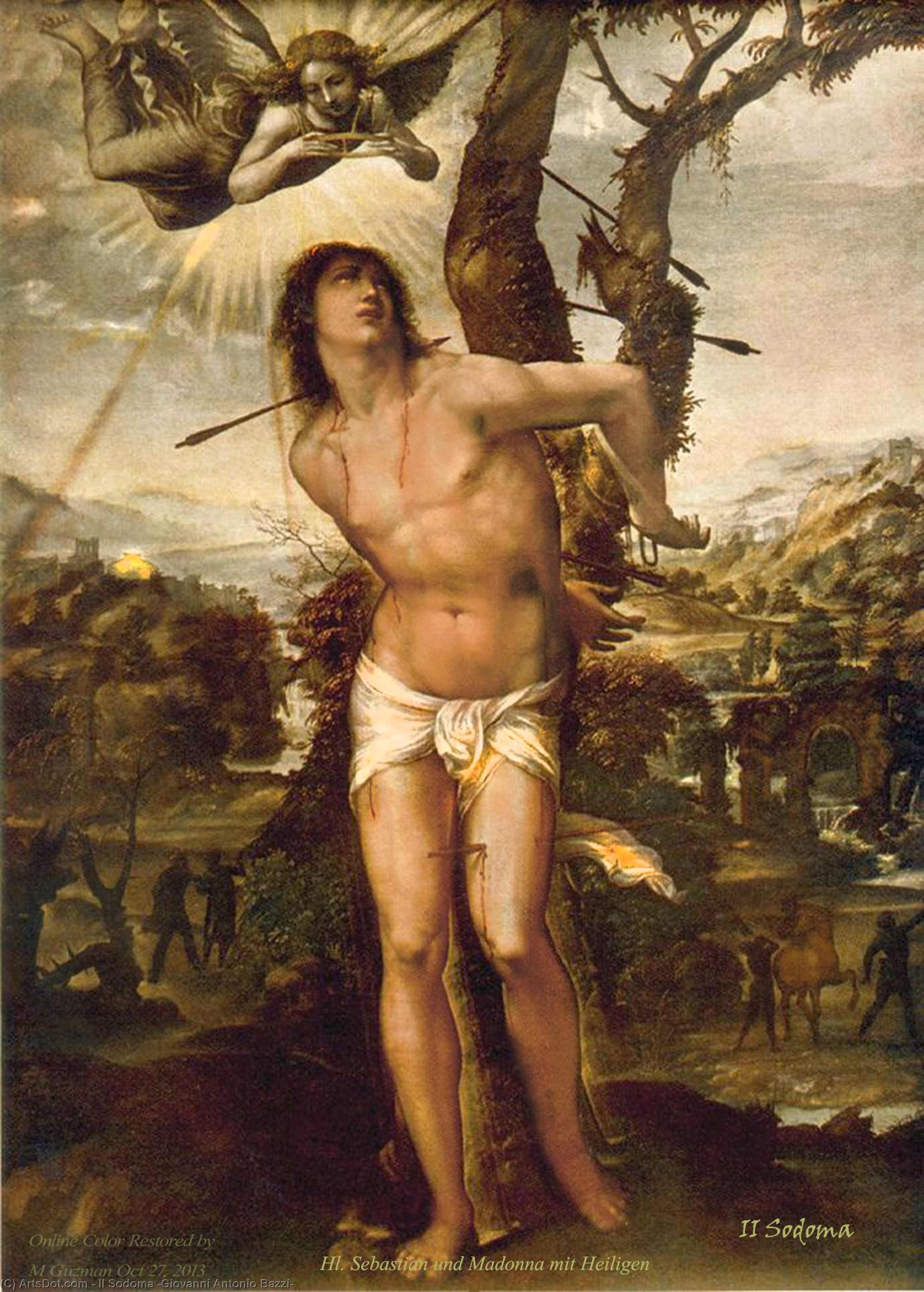 WikiOO.org - Encyclopedia of Fine Arts - Schilderen, Artwork Il Sodoma (Giovanni Antonio Bazzi) - St Sebastian