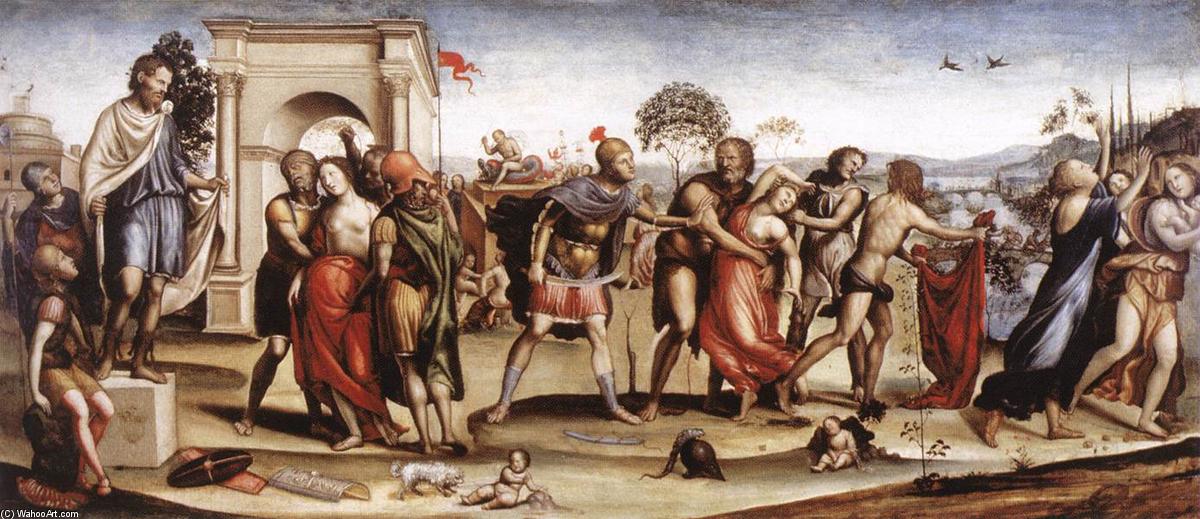 Wikioo.org – La Enciclopedia de las Bellas Artes - Pintura, Obras de arte de Il Sodoma (Giovanni Antonio Bazzi) - La Violación de las Sabinas