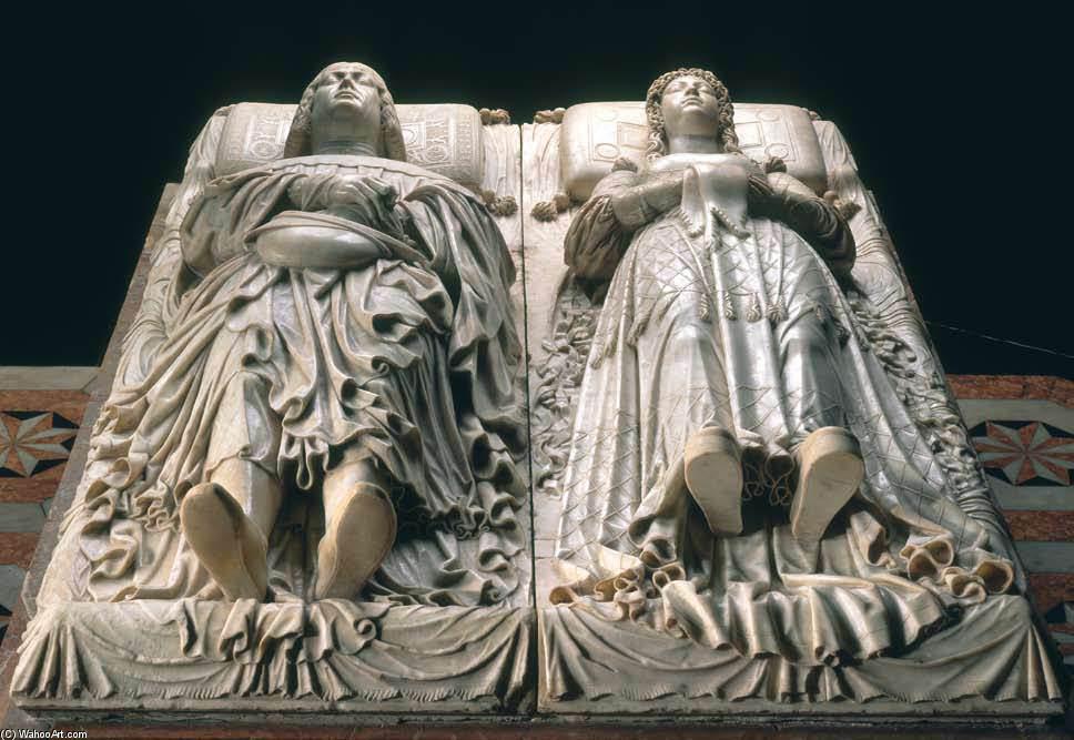 WikiOO.org - 백과 사전 - 회화, 삽화 Cristoforo Solari - Effigies of Lodovico Sforza and Beatrice d'Este
