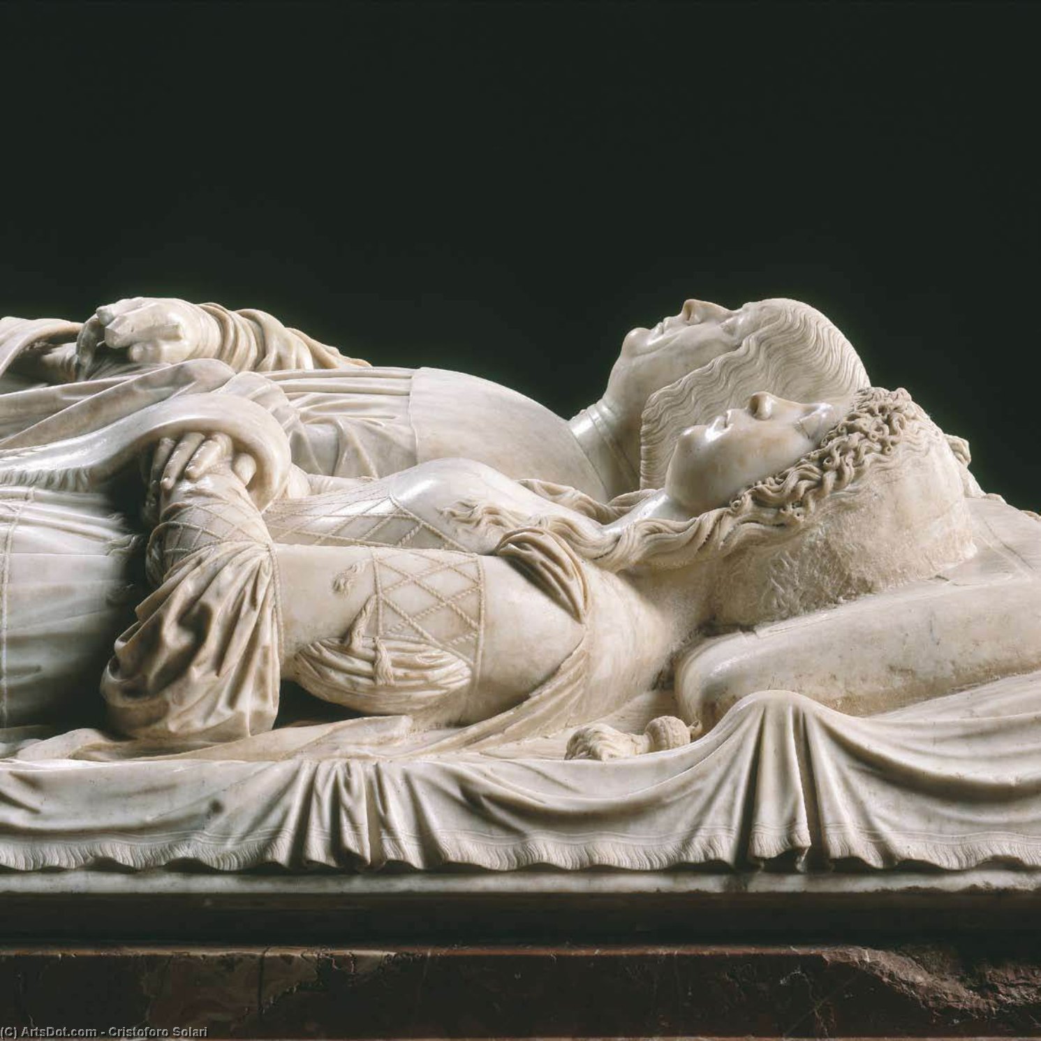 Wikioo.org - สารานุกรมวิจิตรศิลป์ - จิตรกรรม Cristoforo Solari - Effigies of Lodovico Sforza and Beatrice d'Este (detail)