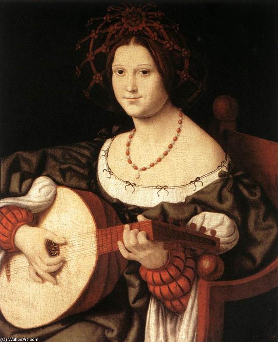 Wikioo.org - The Encyclopedia of Fine Arts - Painting, Artwork by Andrea Solario - The Lute Player