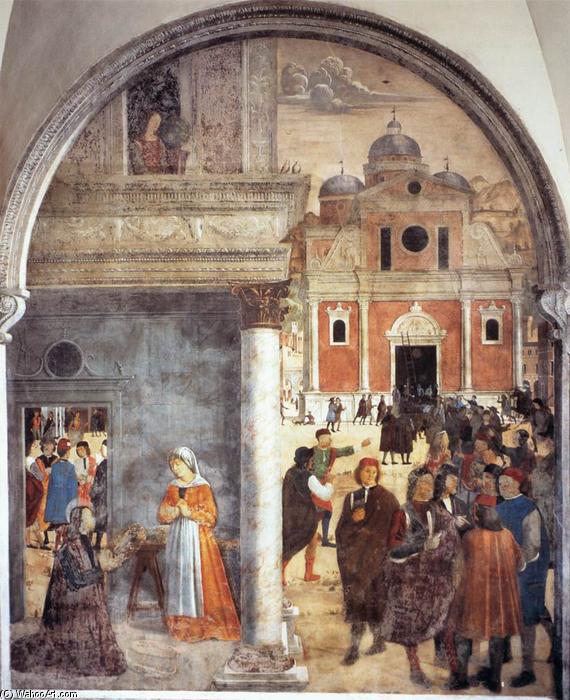 Wikioo.org - The Encyclopedia of Fine Arts - Painting, Artwork by Antonio Solario (Lo Zingaro) - Scene from the Life of St Benedict