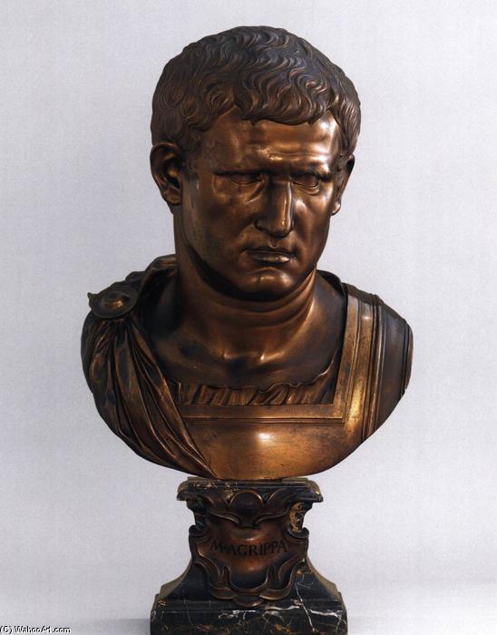 WikiOO.org - Encyclopedia of Fine Arts - Lukisan, Artwork Massimiliano Soldani Benzi - Bust of Agrippa