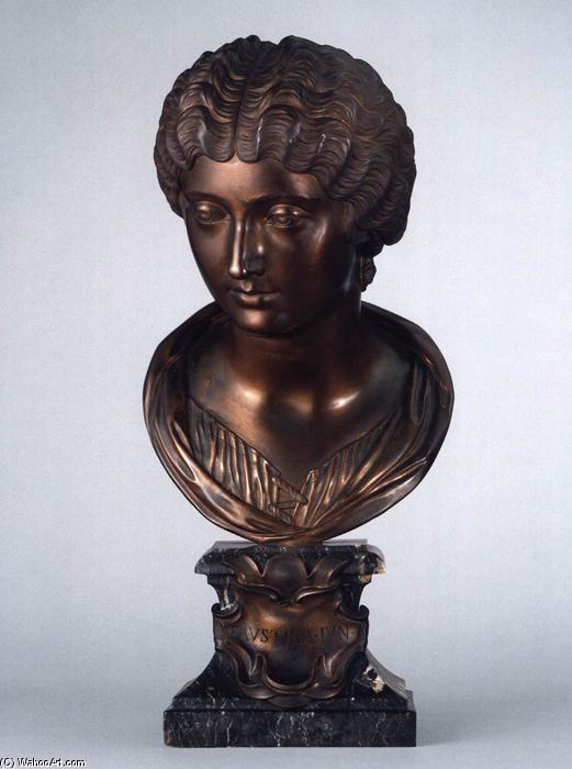 WikiOO.org - אנציקלופדיה לאמנויות יפות - ציור, יצירות אמנות Massimiliano Soldani Benzi - Bust of Faustina the Younger