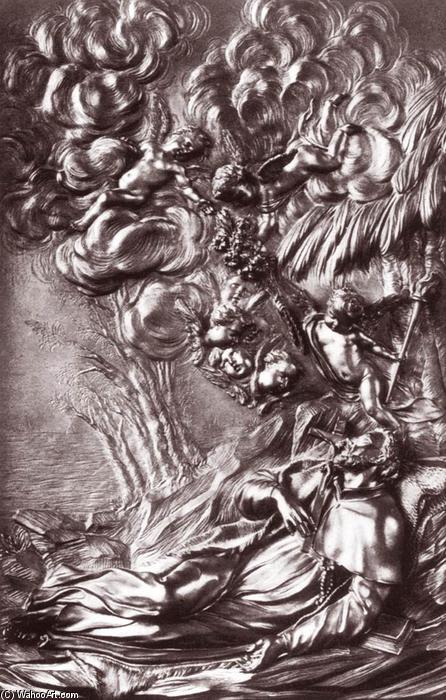 WikiOO.org - Encyclopedia of Fine Arts - Lukisan, Artwork Massimiliano Soldani Benzi - Death of St Francis Xavier