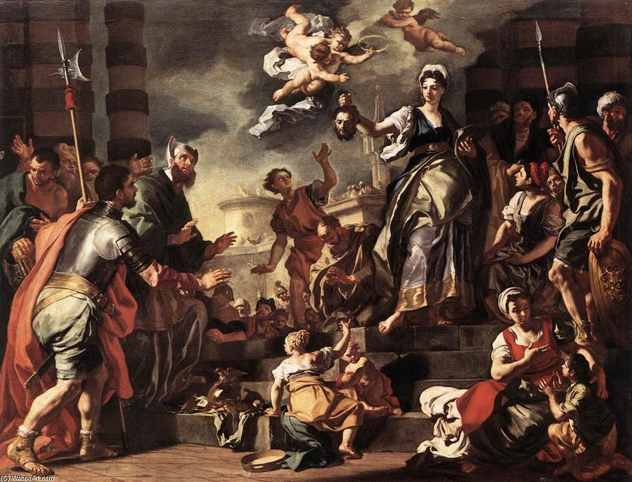 Wikioo.org - The Encyclopedia of Fine Arts - Painting, Artwork by Francesco Solimena - Judith with the Head of Holofernes