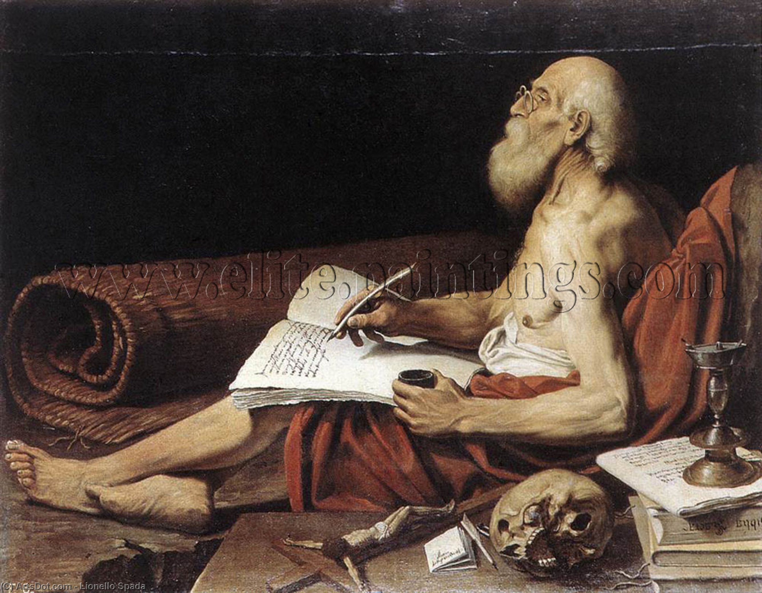 Wikioo.org - The Encyclopedia of Fine Arts - Painting, Artwork by Lionello Spada - St Jerome