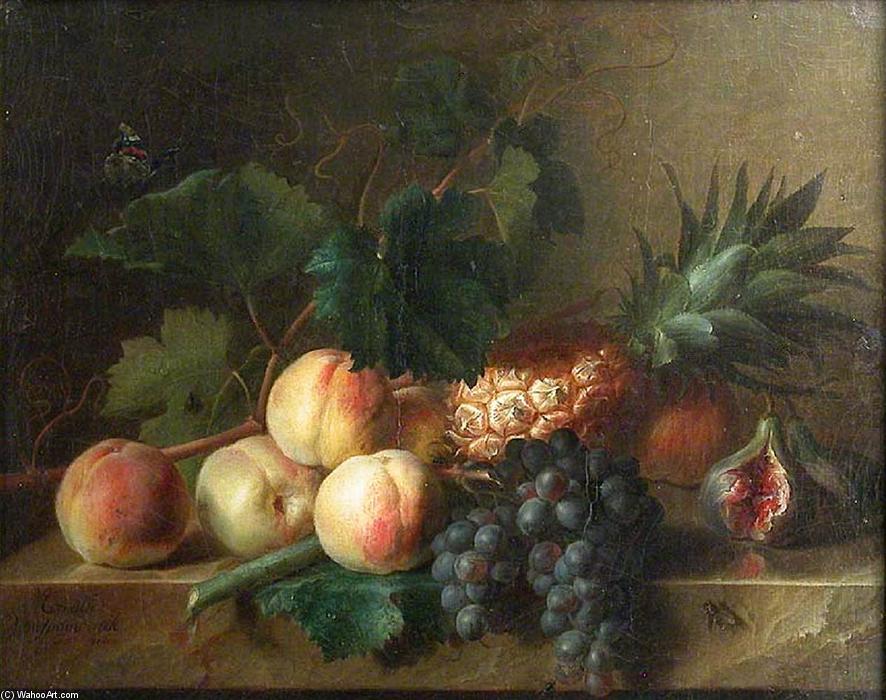 Wikioo.org - The Encyclopedia of Fine Arts - Painting, Artwork by Cornelis Van Spaendonck - Still-Life with Fruit on Table
