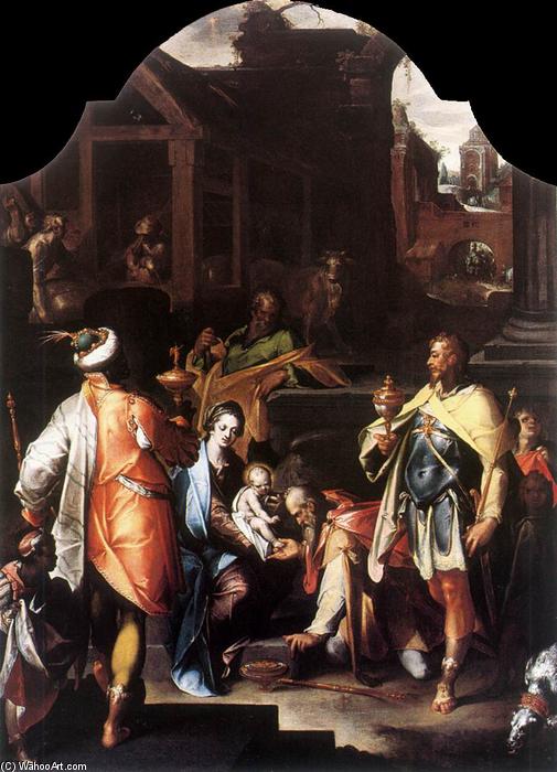 Wikioo.org - สารานุกรมวิจิตรศิลป์ - จิตรกรรม Bartholomeus Spranger - Adoration of the Kings