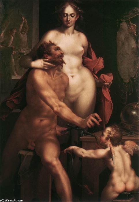 Wikioo.org – La Enciclopedia de las Bellas Artes - Pintura, Obras de arte de Bartholomaeus Spranger - Venus y Vulcano