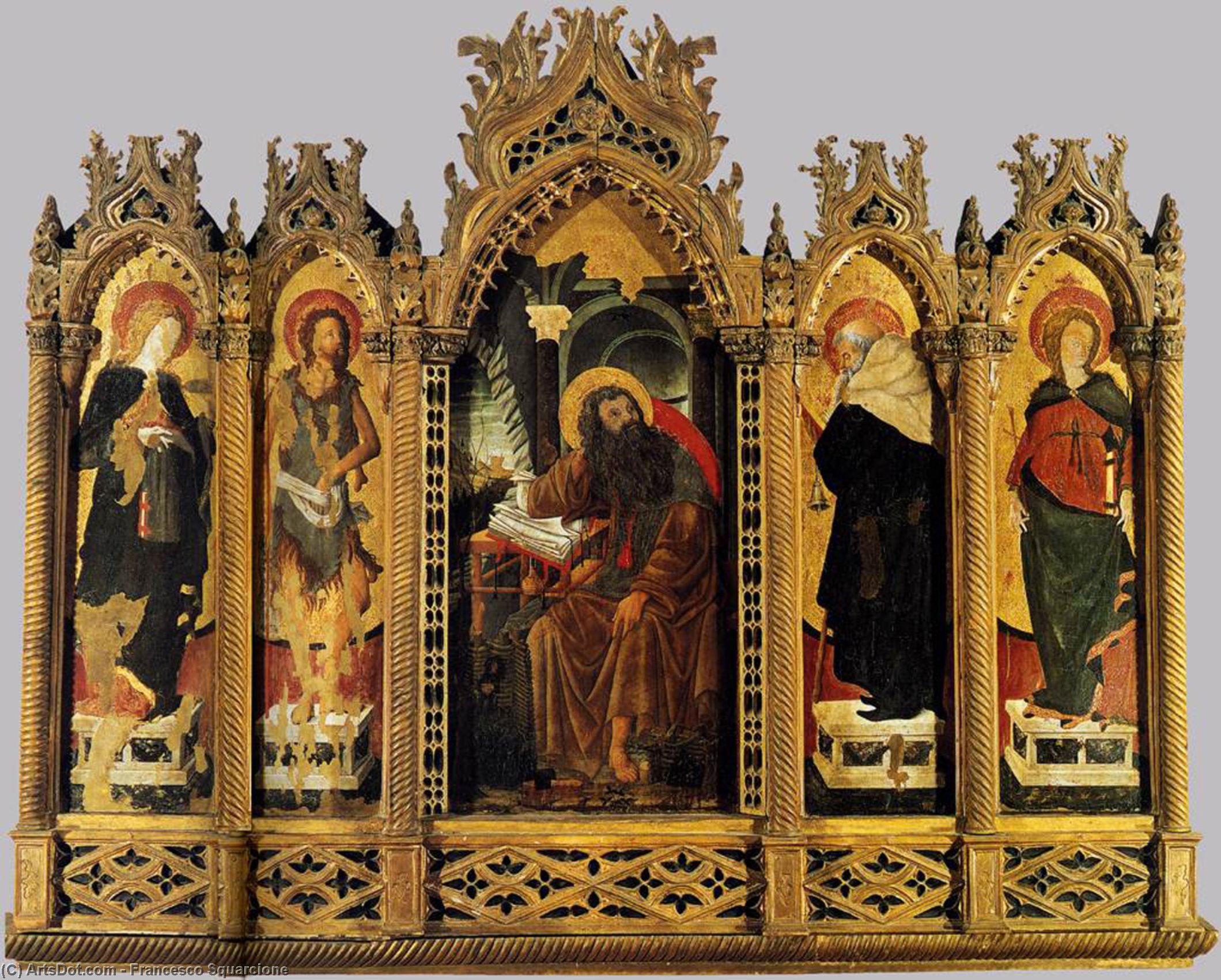 Wikioo.org - The Encyclopedia of Fine Arts - Painting, Artwork by Francesco Squarcione - De Lazara Altarpiece