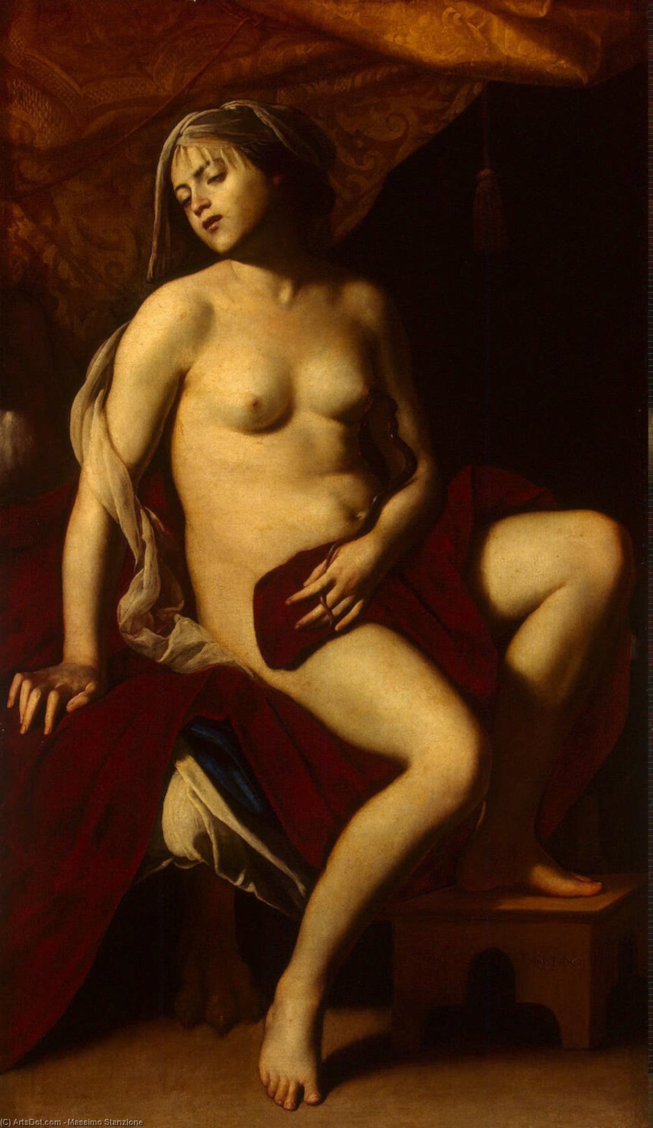 WikiOO.org - Encyclopedia of Fine Arts - Maleri, Artwork Massimo Stanzione - Cleopatra