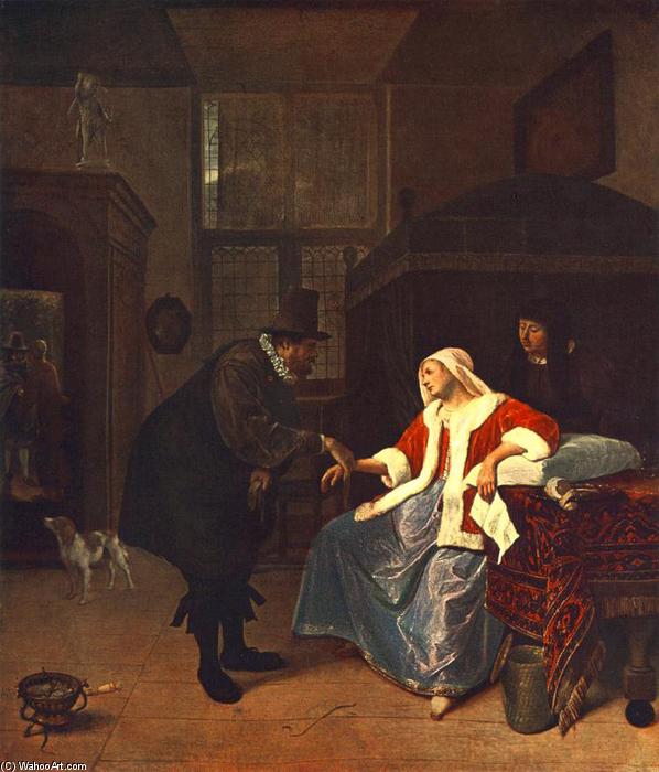 WikiOO.org - Encyclopedia of Fine Arts - Malba, Artwork Jan Steen - Love Sickness