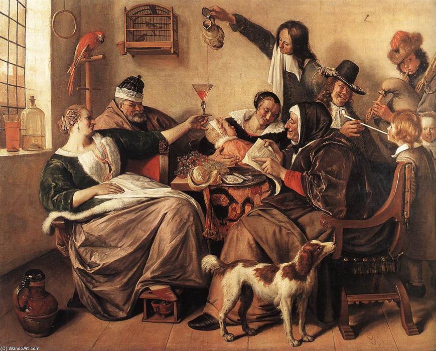 Wikioo.org - The Encyclopedia of Fine Arts - Painting, Artwork by Jan Steen - The Artist's Family