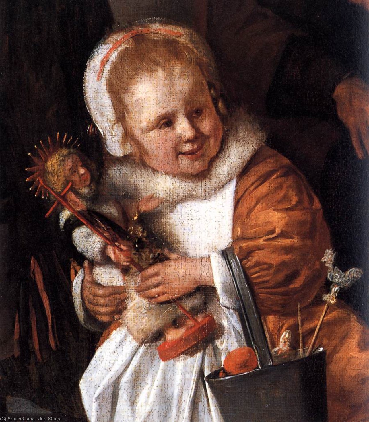 Wikioo.org – L'Enciclopedia delle Belle Arti - Pittura, Opere di Jan Steen - il festa di st . Nicholas ( particolare )