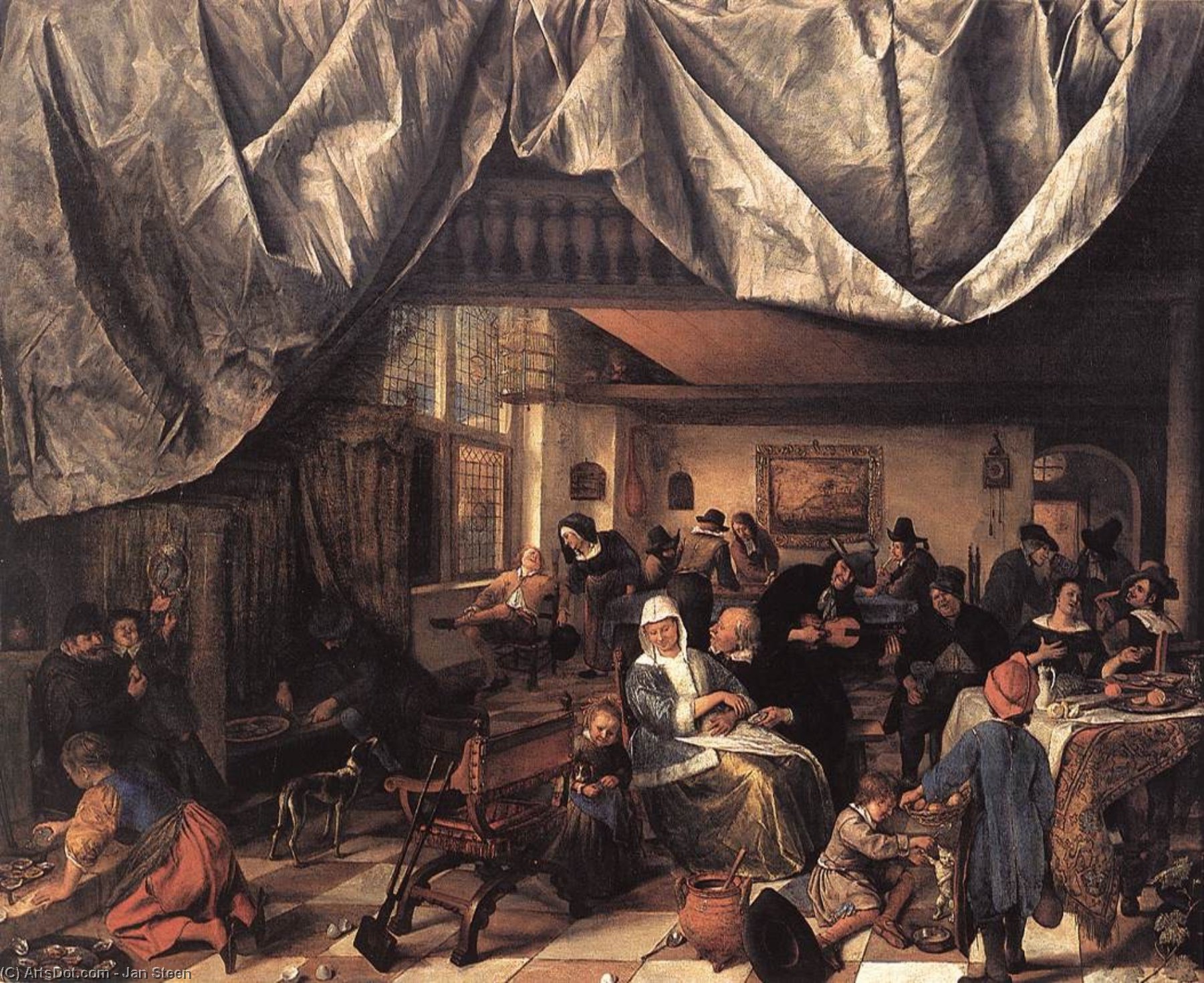 Wikioo.org - The Encyclopedia of Fine Arts - Painting, Artwork by Jan Steen - The Life of Man