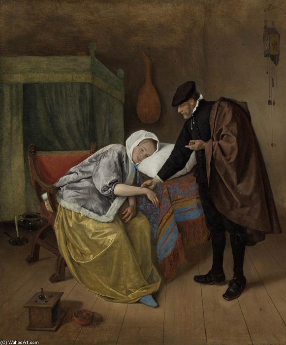 Wikioo.org - Encyklopedia Sztuk Pięknych - Malarstwo, Grafika Jan Steen - The Sick Woman