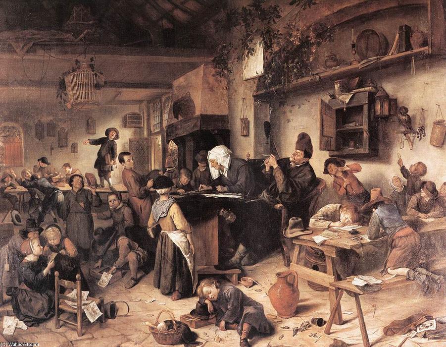 Wikioo.org - The Encyclopedia of Fine Arts - Painting, Artwork by Jan Steen - The Village School