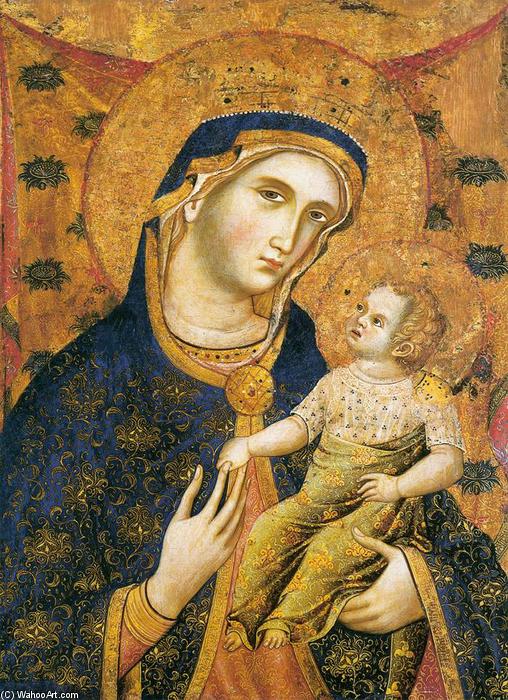 Wikioo.org – La Enciclopedia de las Bellas Artes - Pintura, Obras de arte de Stefano Di Sant'agnese - virgen y el niño