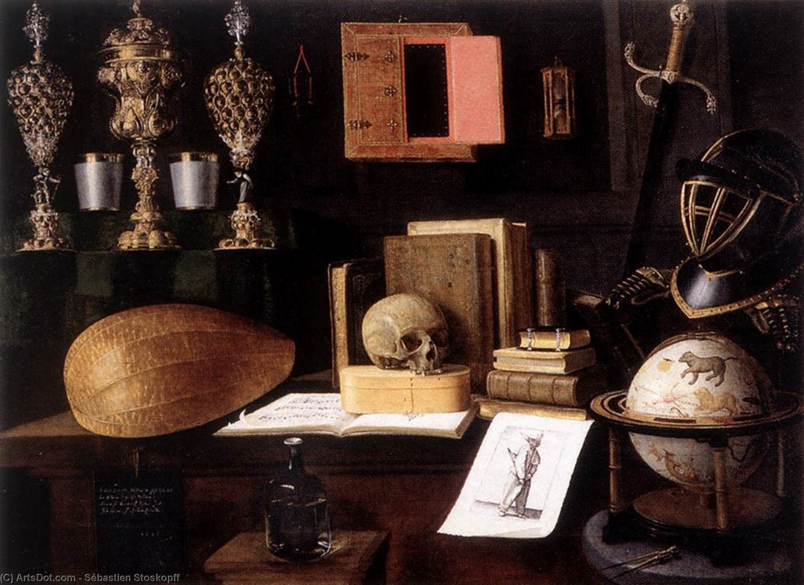 WikiOO.org - Encyclopedia of Fine Arts - Malba, Artwork Sébastien Stoskopff - The Great Vanity Still-Life