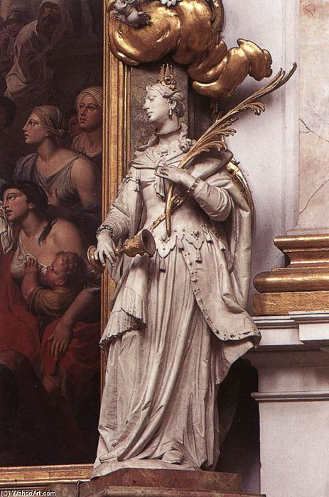 WikiOO.org - Encyclopedia of Fine Arts - Maleri, Artwork Johann Baptist Straub - St Barbara