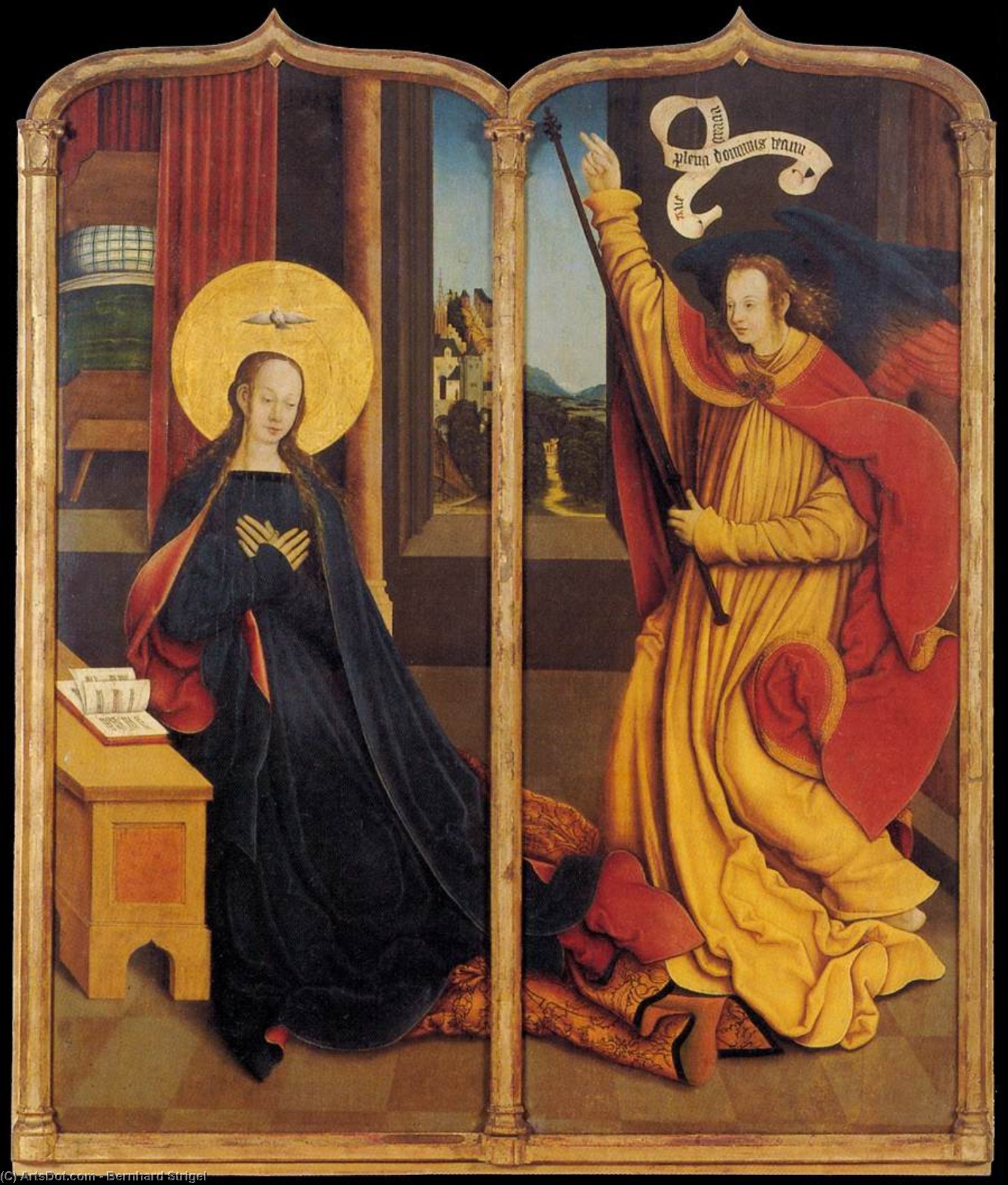 Wikioo.org - The Encyclopedia of Fine Arts - Painting, Artwork by Bernhard Strigel - The Annunciation