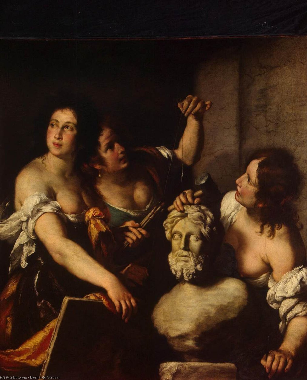 Wikioo.org – L'Enciclopedia delle Belle Arti - Pittura, Opere di Bernardo Strozzi - allegoria del arti