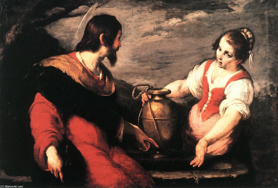 Wikioo.org - The Encyclopedia of Fine Arts - Painting, Artwork by Bernardo Strozzi - Christ and the Samaritan Woman