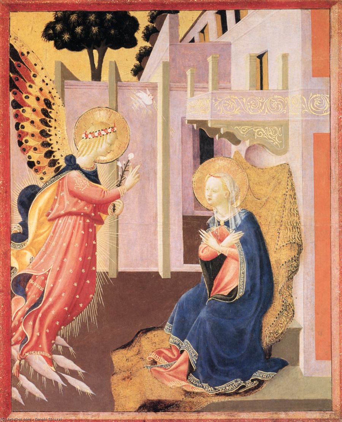 WikiOO.org - אנציקלופדיה לאמנויות יפות - ציור, יצירות אמנות Zanobi Strozzi - The Annunciation