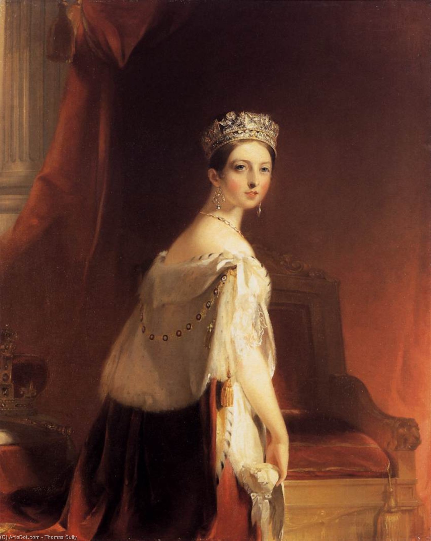 Wikioo.org - The Encyclopedia of Fine Arts - Painting, Artwork by Thomas Sully - Queen Victoria