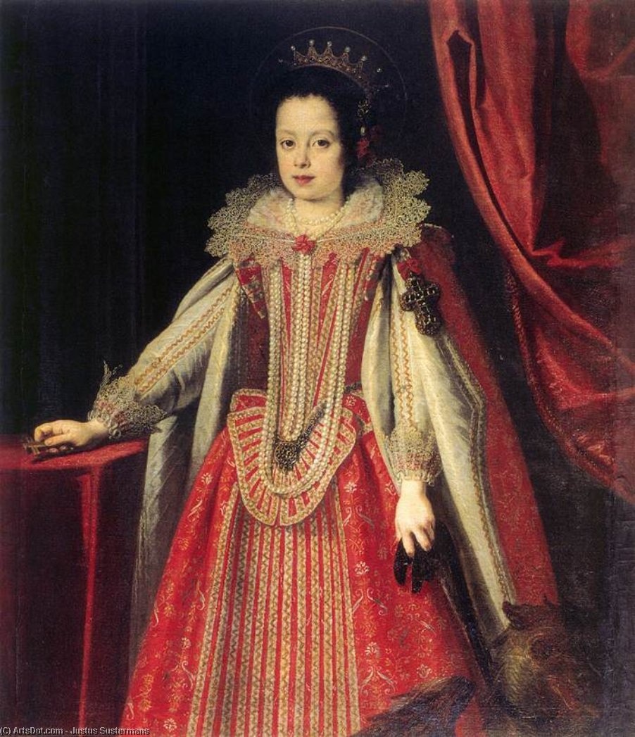 Wikioo.org - The Encyclopedia of Fine Arts - Painting, Artwork by Justus Sustermans - Portrait of Vittoria della Rovere