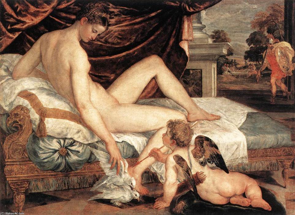 Wikioo.org - The Encyclopedia of Fine Arts - Painting, Artwork by Lambert Sustris - Venus and Cupid