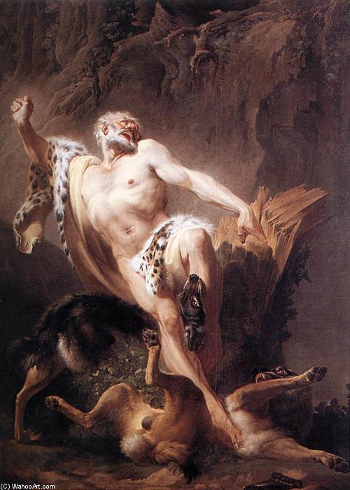 Wikioo.org - The Encyclopedia of Fine Arts - Painting, Artwork by Joseph Benoit Suvée - Milo of Croton