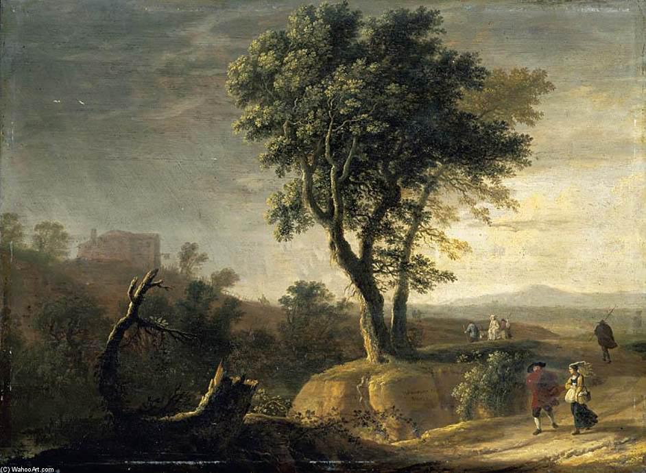 WikiOO.org - Енциклопедия за изящни изкуства - Живопис, Произведения на изкуството Herman Van Swanevelt - An Italianate Landscape