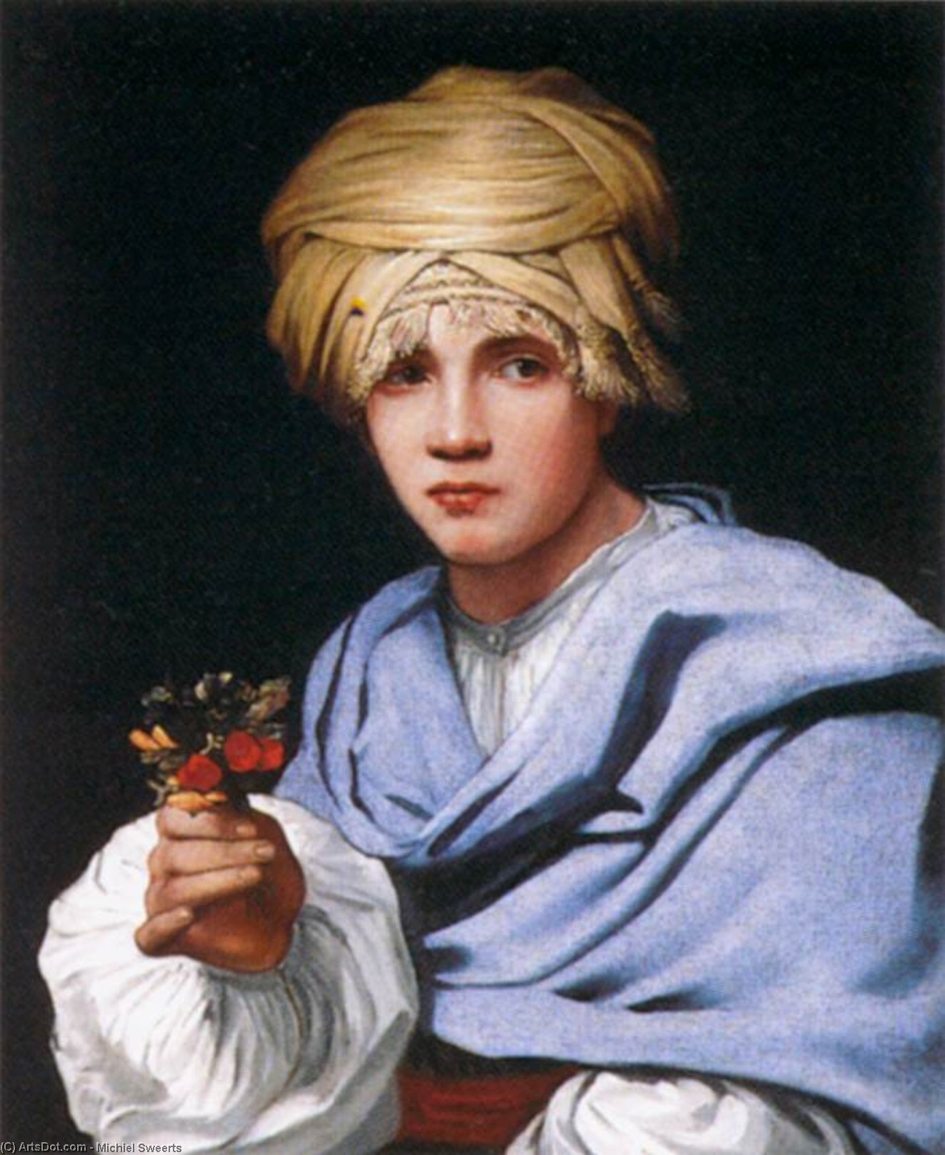 Wikioo.org - The Encyclopedia of Fine Arts - Painting, Artwork by Michael Sweerts - Boy in a Turban