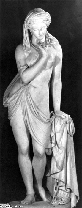 Wikioo.org – La Enciclopedia de las Bellas Artes - Pintura, Obras de arte de Scipione Tadolini - Esclavo griego