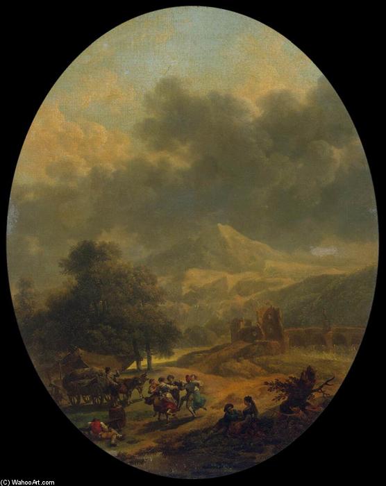 Wikioo.org - The Encyclopedia of Fine Arts - Painting, Artwork by Nicolas Antoine Taunay - Country Landscape