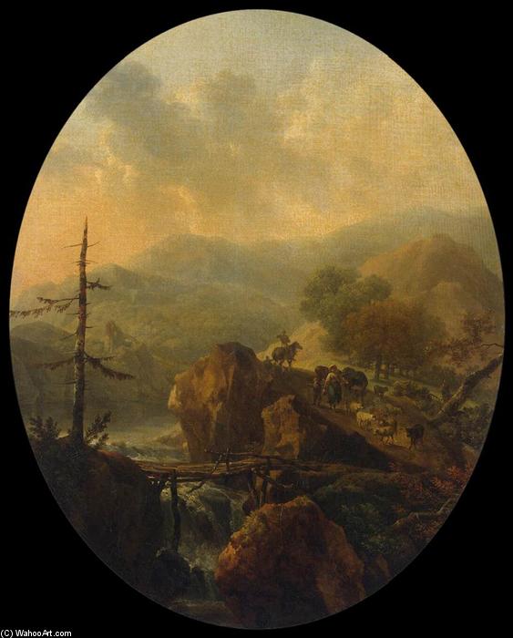 Wikioo.org - The Encyclopedia of Fine Arts - Painting, Artwork by Nicolas Antoine Taunay - Mountain Landscape
