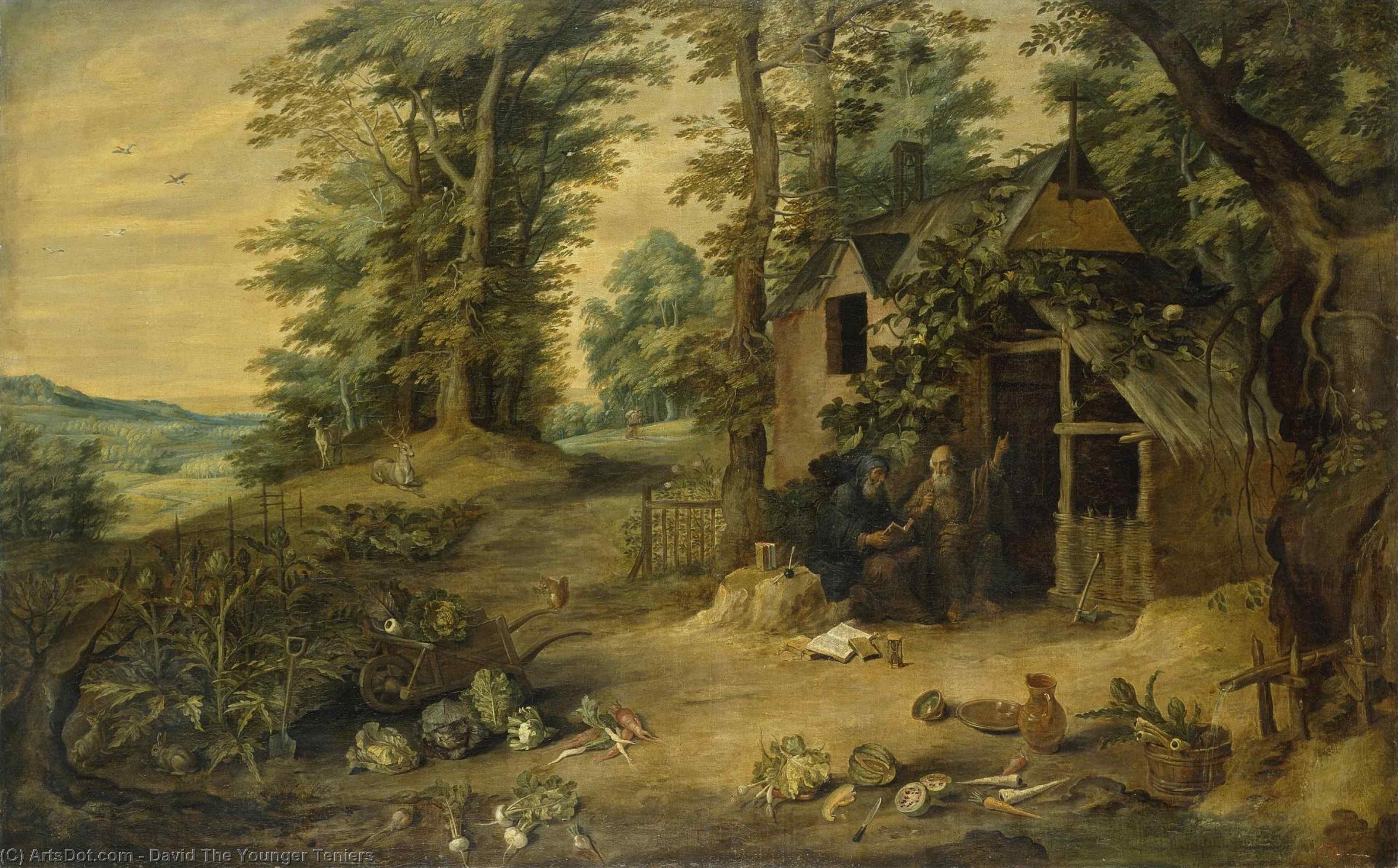 Wikoo.org - موسوعة الفنون الجميلة - اللوحة، العمل الفني David The Younger Teniers - Landscape