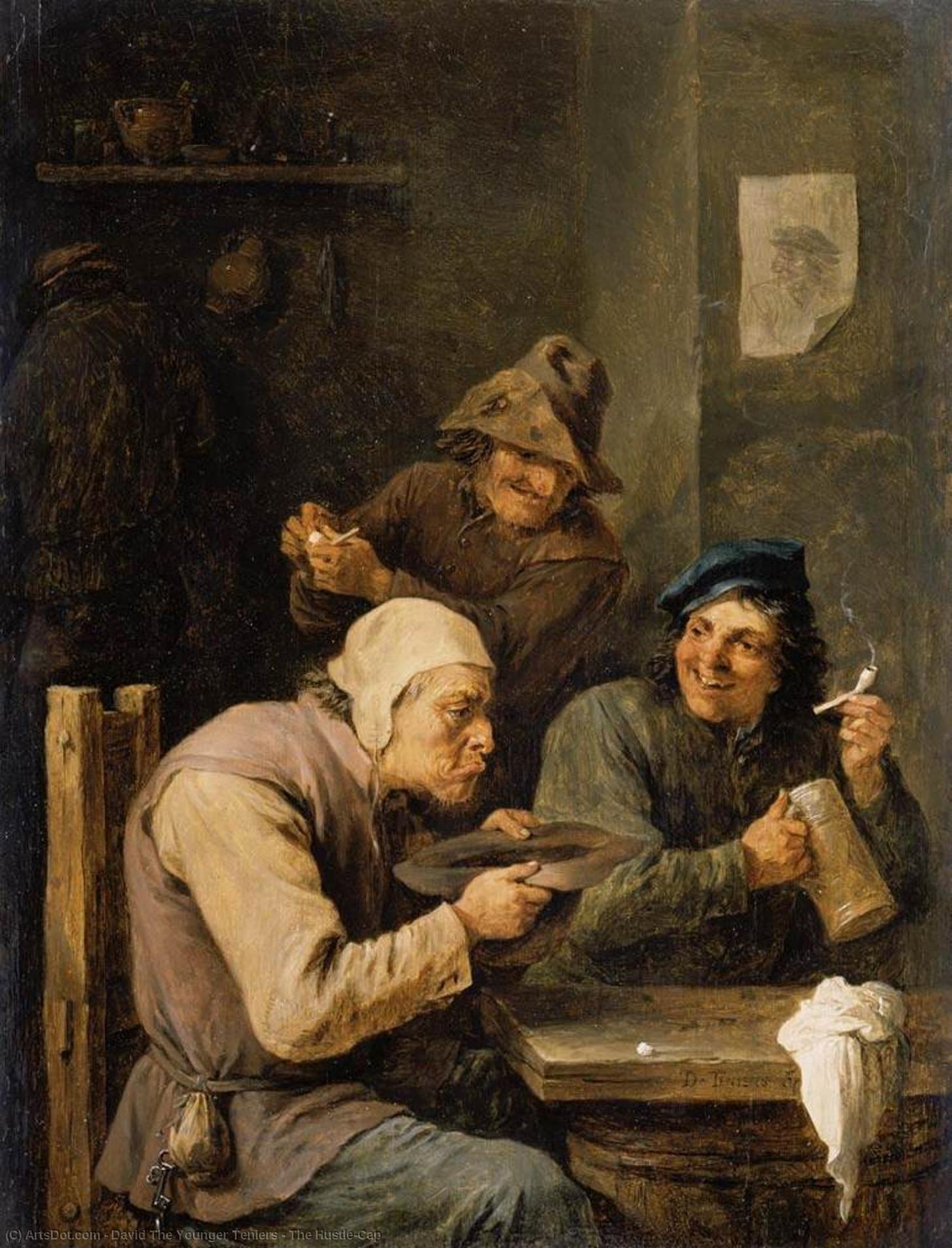 Wikioo.org - The Encyclopedia of Fine Arts - Painting, Artwork by David The Younger Teniers - The Hustle-Cap