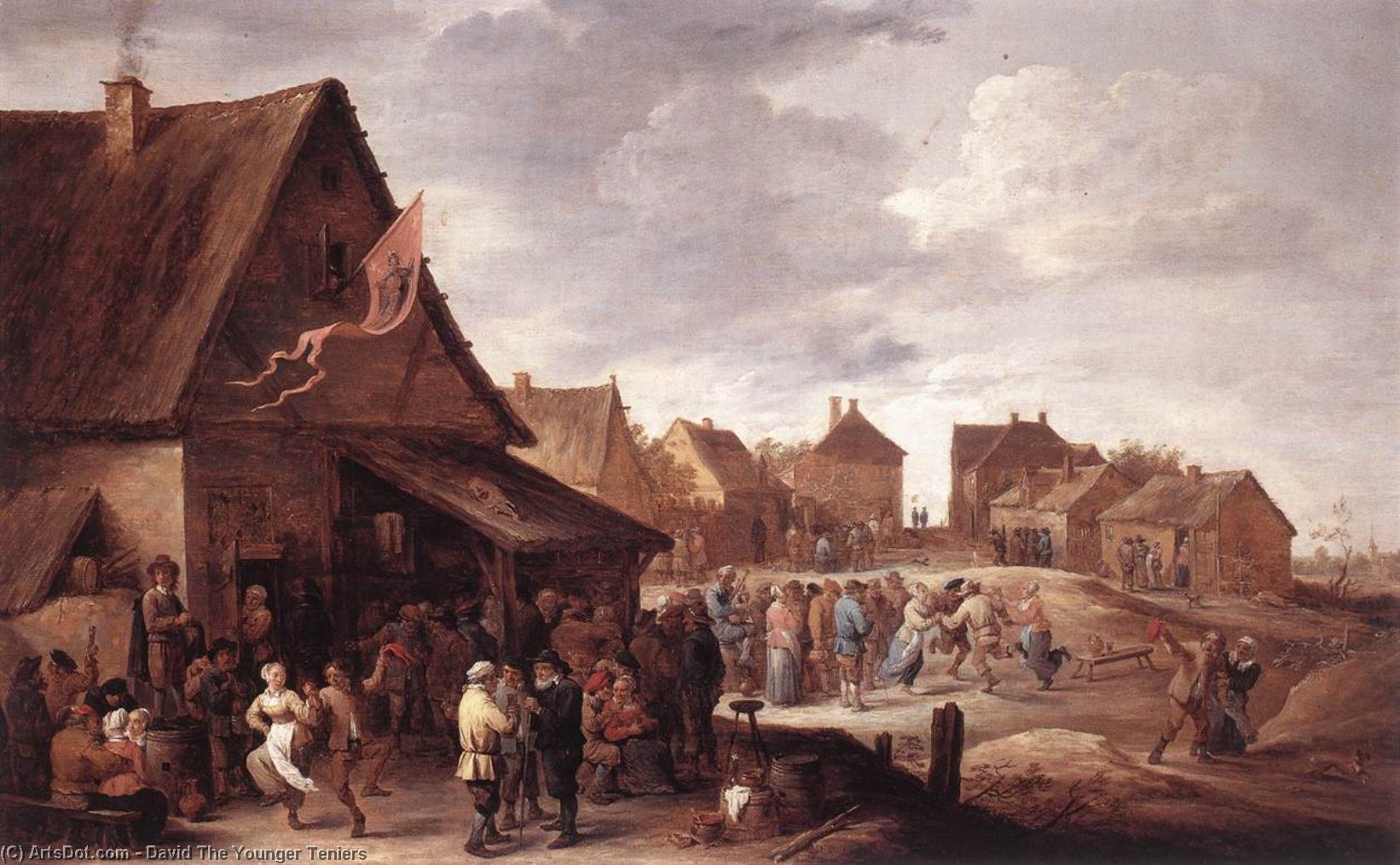 WikiOO.org – 美術百科全書 - 繪畫，作品 David The Younger Teniers - 村庄 盛宴