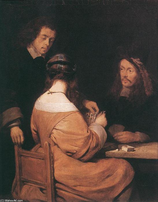 Wikioo.org - The Encyclopedia of Fine Arts - Painting, Artwork by Gerard Ter Borch - Card-Players