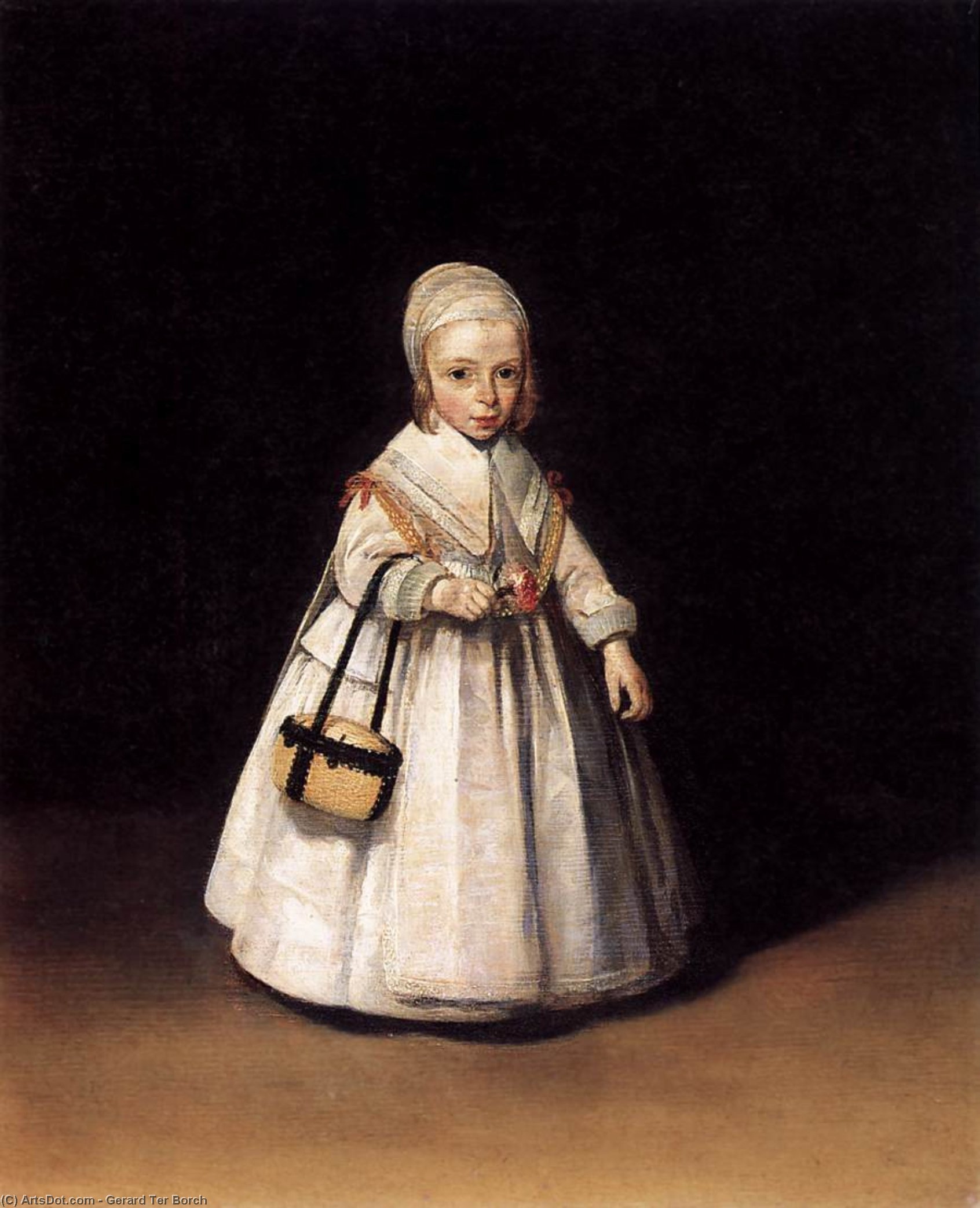 Wikioo.org - The Encyclopedia of Fine Arts - Painting, Artwork by Gerard Ter Borch - Helena van der Schalcke as a Child